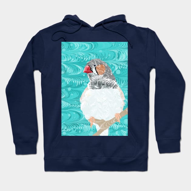 Zebra Finch Hoodie by MarbleCloud